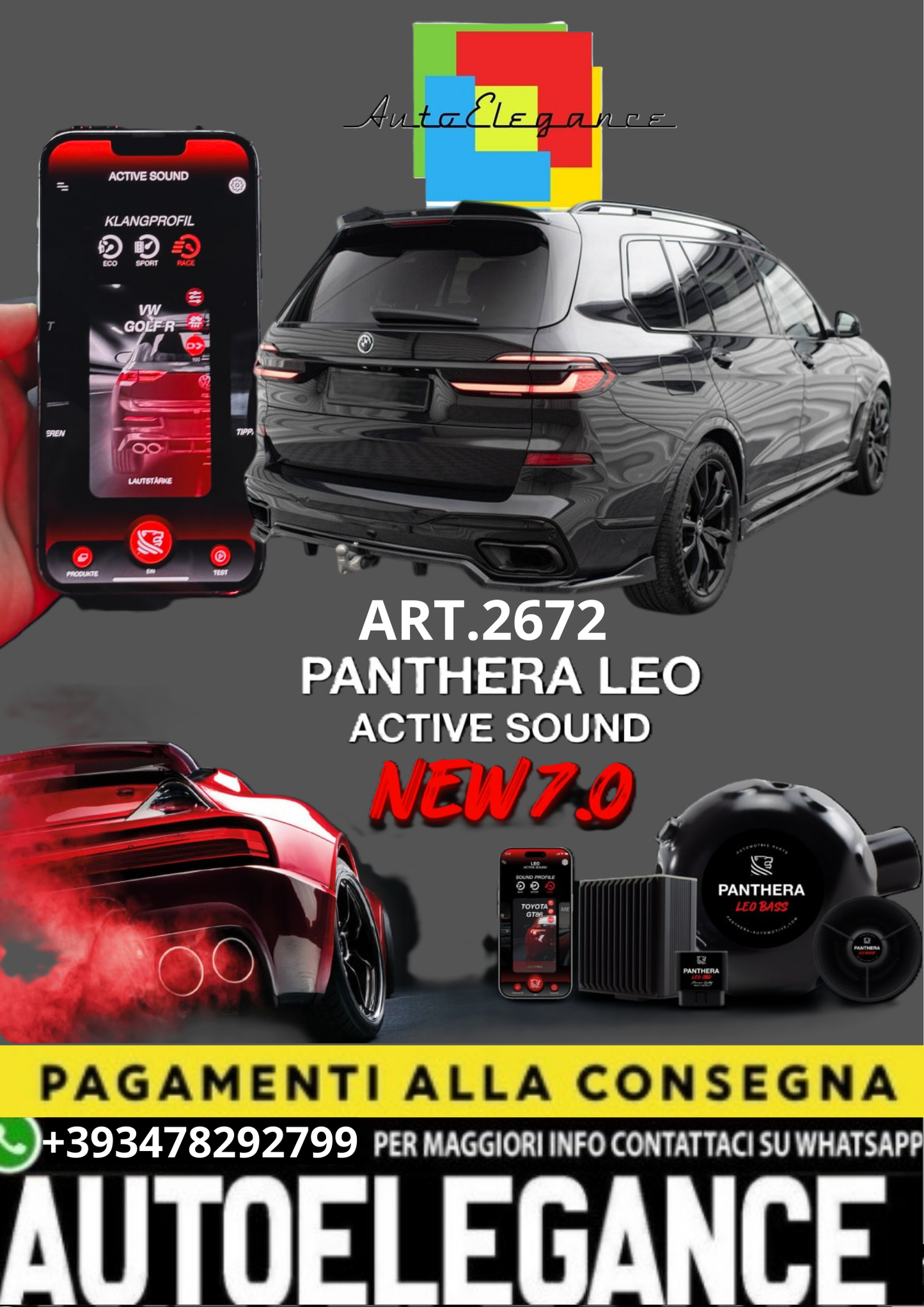 💥💣 ART.2672 PANTHERA SOUND SYSTEM ADATTO PER BMW X7 G07 💣💥