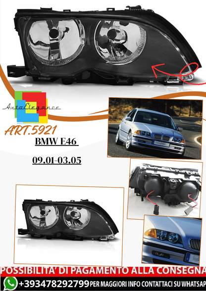 💫 ART.5921 Faro anteriore destro adatto per BMW E46 09.01–03.05 💫