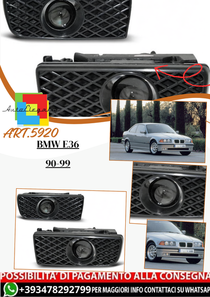 💫ART.5920 Fendinebbia neri adatti per BMW E36 90-99💫