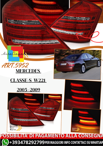 💫ART.5952 Fanali posteriori LED look W222 adatti per Mercedes S W221 2005–2009💫