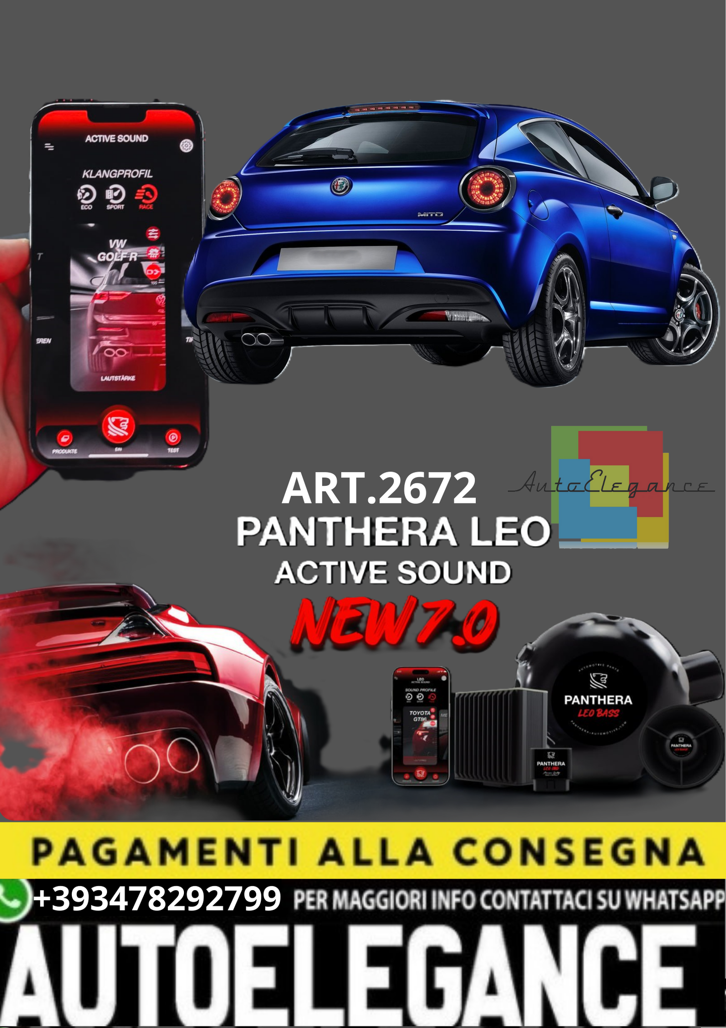 💥💣 ART.2672 PANTHERA SOUND SYSTEM ADATTO PER ALFA ROMEO MITO 💣💥