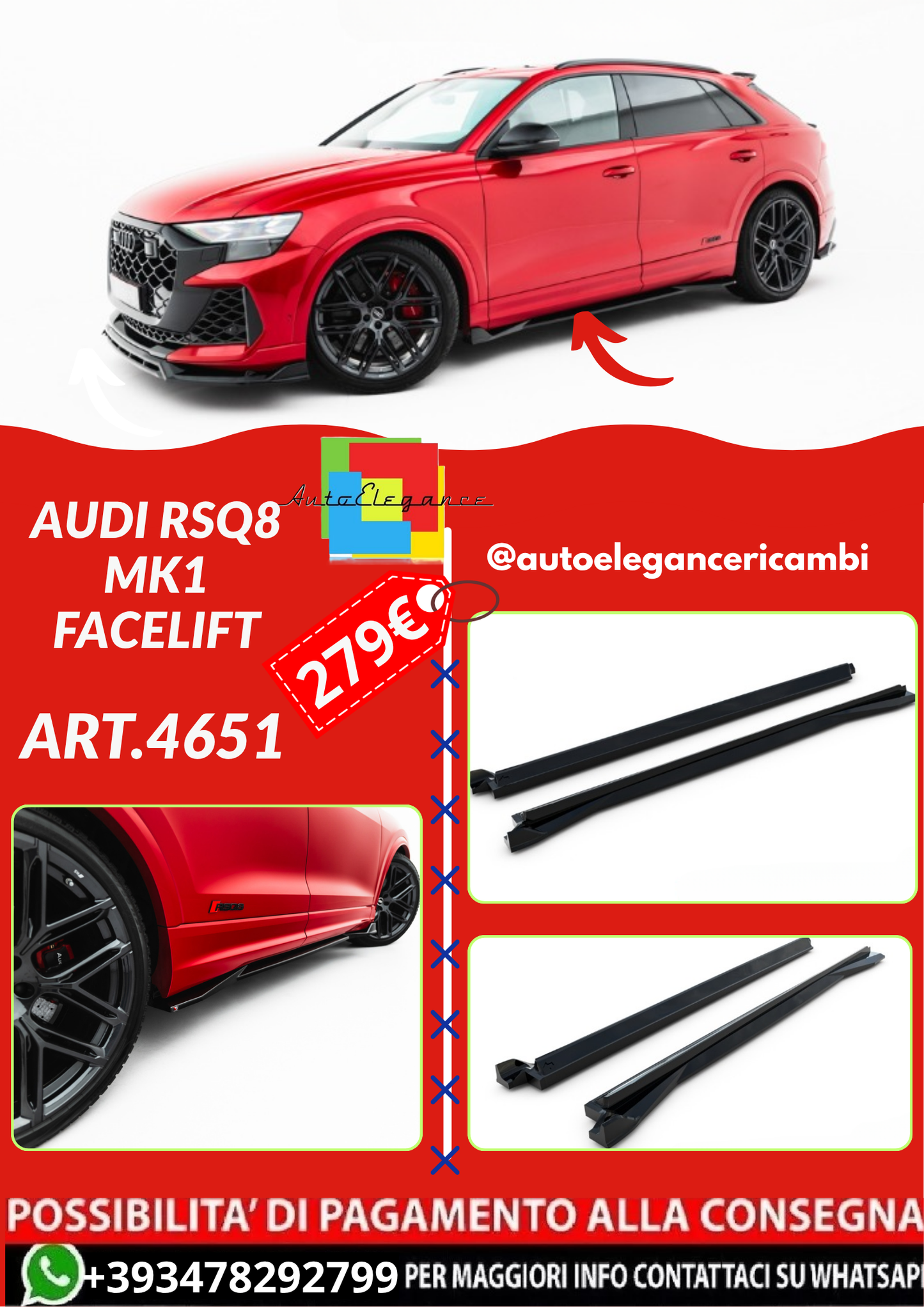 ART.4651 MINIGONNE  Audi RSQ8 Mk1 Facelift