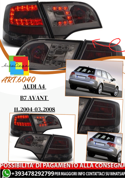💫 ART.6040 Fanali posteriori LED fumé adatti per Audi A4 B7 Avant 11.2004–03.2008 💫