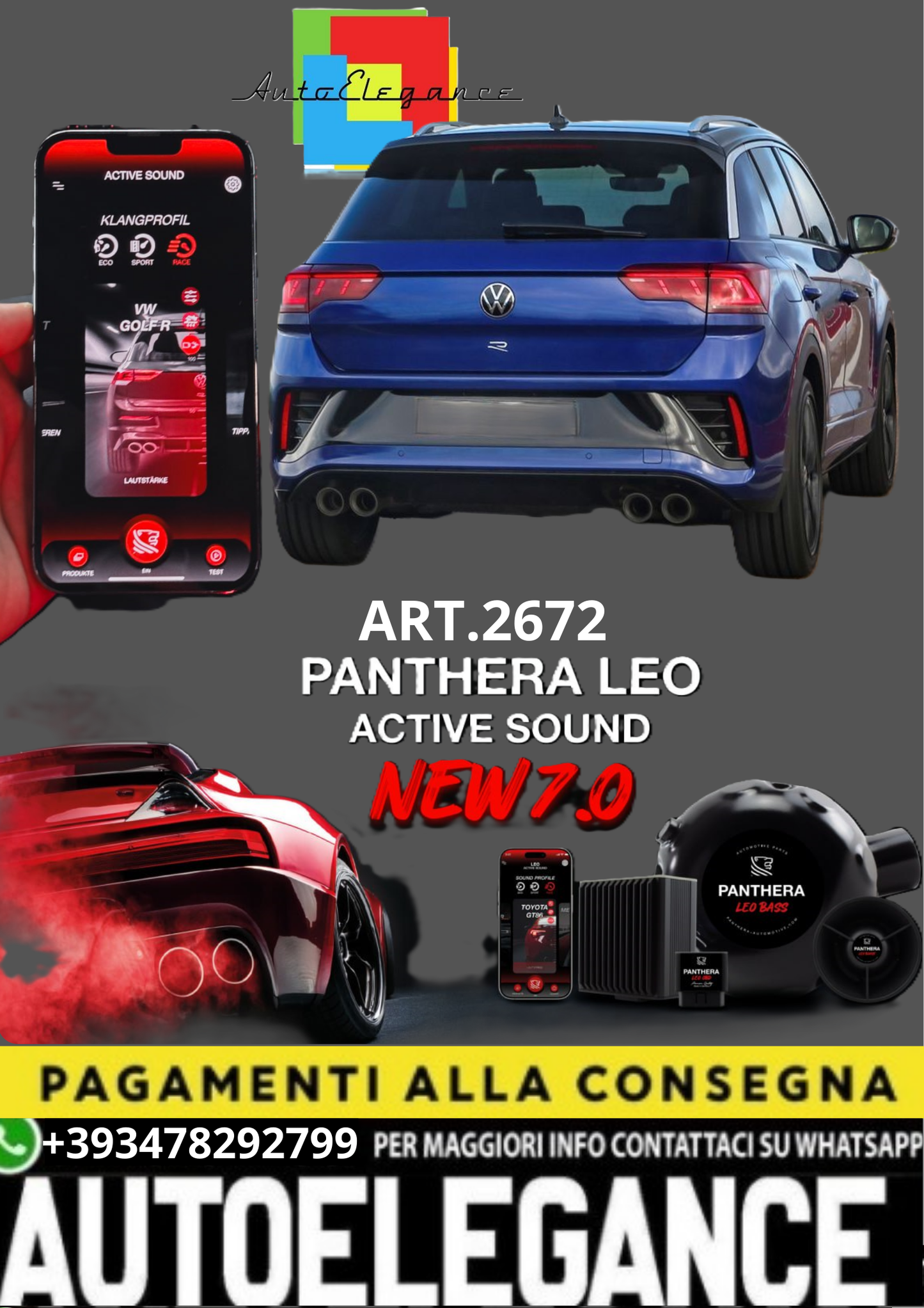 💥 ART.2672 PANTHERA SOUND SYSTEM ADATTO PER VW T-ROC💥