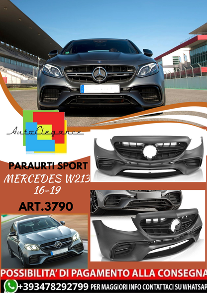 💥ART.3790 PARAURTI ANTERIORE SPORT adatto per MERCEDES W213 16-19 LOOK AMG💥