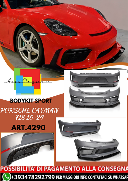 💥ART.4290 Bodykit Sport adatto per PORSCHE CAYMAN 718 16-24 LOOK GT💥