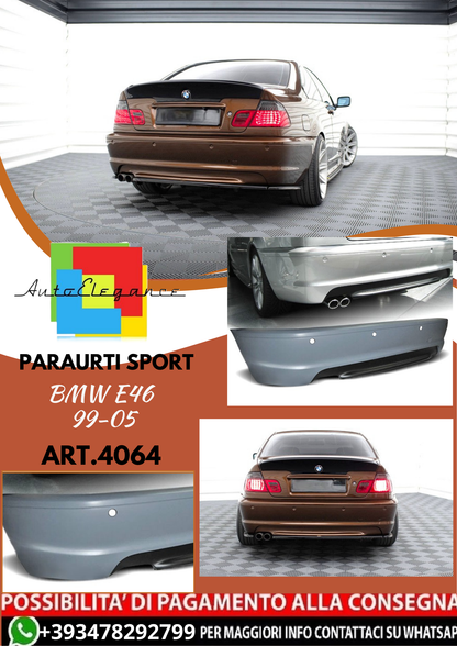 💥ART.4064 PARAURTI POSTERIORE SPORT adatto per BMW E46 99-05 LOOK M3💥