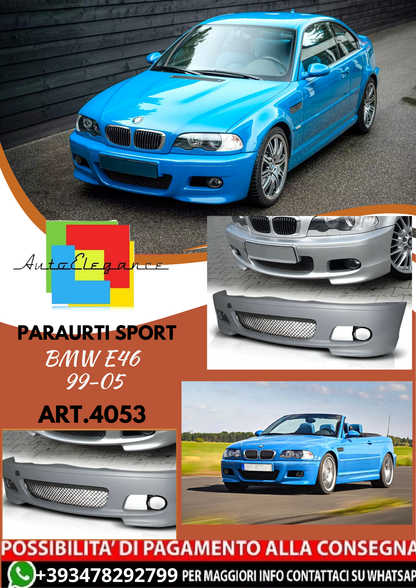 💥ART.4053 PARAURTI ANTERIORE SPORT adatto per BMW E46 99-05 LOOK M3💥