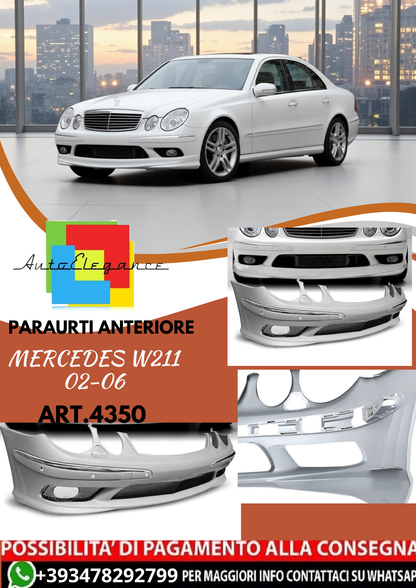 💥ART.4350 Paraurti Anteriore adatto per MERCEDES W211 02-06 LOOK AMG💥