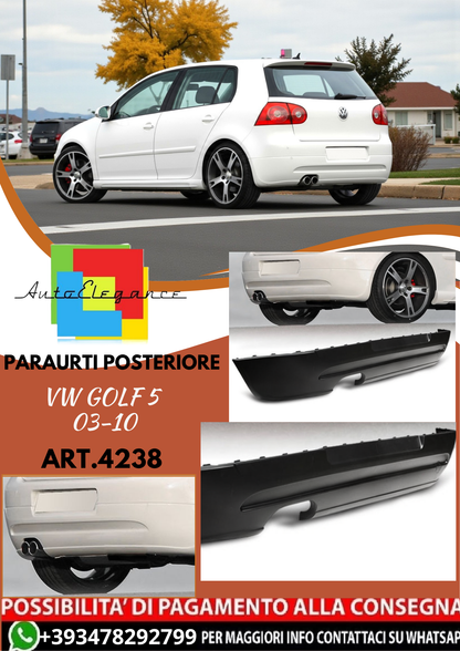 💥ART.4238 Paraurti Posteriore adatto per VW GOLF 5 03-10 LOOK GTI💥