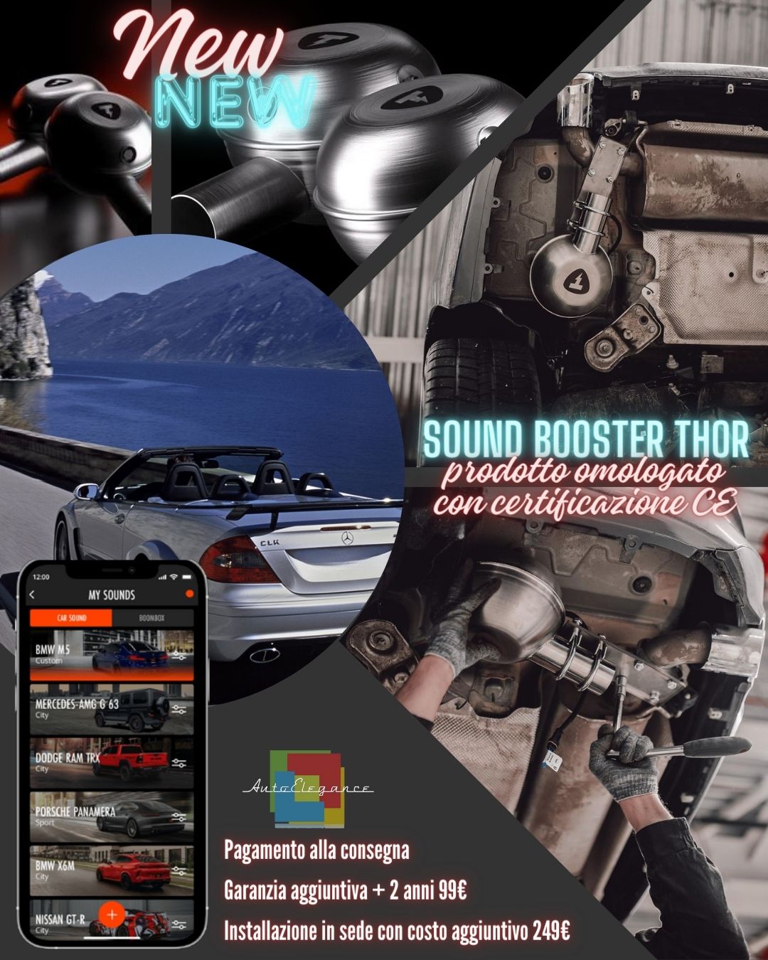 Sound Booster Thor Suono Sportivo Scarico adatto per MERCEDES CLK Cabriolet 08-23