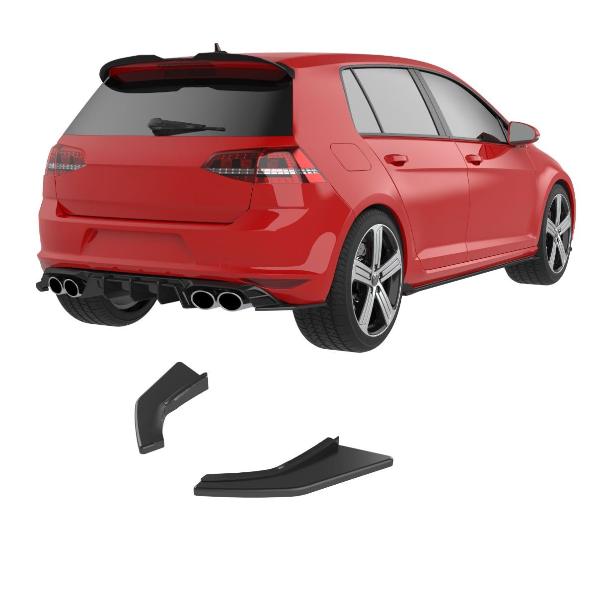 2405⭐Splitter laterale diffusore adatto per Volkswagen Golf Mk7 GTI (2013–2016)⭐