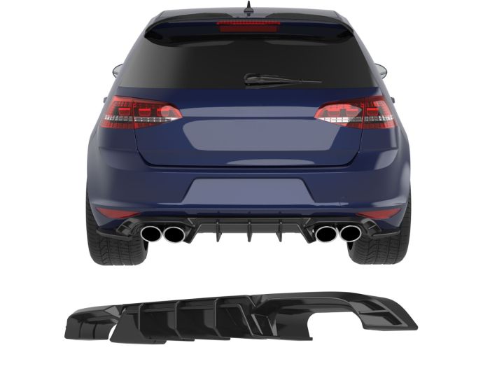 💫ART.2409 DIFFUSORE ADATTO PER VOLKSWAGEN GOLF MK7 R 2013-2016💫