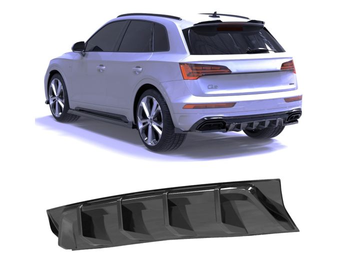 💫ART.2344 DIFFUSORE PER AUDI SQ5 Q5 S-LINE SUV SPORTBACK MK2 FACELIFT  20-24💫