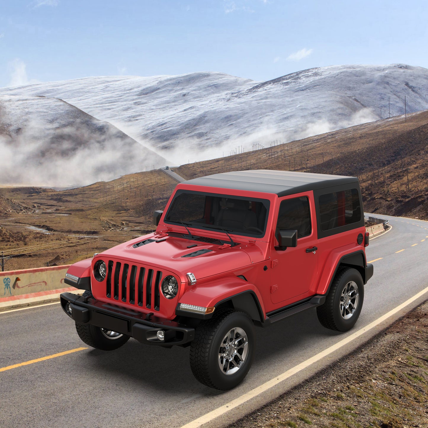 💫ART.7033 Pedane Laterali Jeep Wrangler IV JL (2018+) 2 Doors stile OEM💫