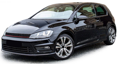 💫ART.7234 GRIGLIA SPORTIVA NERO LUCIDO con LINEA ROSSA per VW GOLF 7 17-19💫