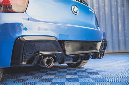 DIFFUSER FOR BMW 1 SERIES F20 F21 2010-2014 LOOK M135i M PERFORMANCE GLOSS BLACK