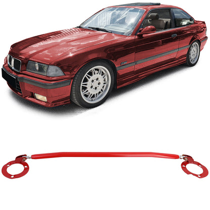 BARRA DUOMI Rinforzo montante in alluminio anteriore rosso adatto per BMW E36 6 cilindri 320i 323i 325i 328i 92-99 AUTOELEGANCERICAMBI