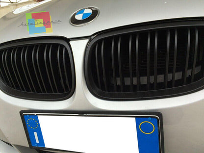BMW SERIE 3 E92 E93 2006-2009 GRIGLIA ANTERIORE DOPPIA FASCIA NERA - LOOK M3