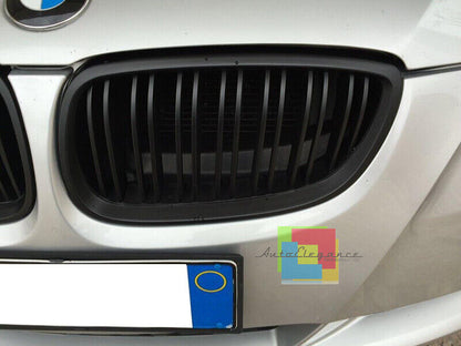 BMW SERIE 3 E92 E93 2006-2009 GRIGLIA ANTERIORE DOPPIA FASCIA NERA - LOOK M3