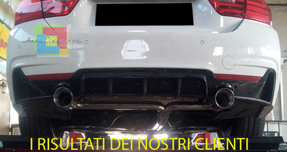 DIFFUSORE PER BMW SERIE 4 F32 F33 F36 SOTTO PARAURTI POSTERE ABS NERO LUCIDO