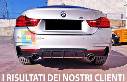 DIFFUSORE PER BMW SERIE 4 F32 F33 F36 SOTTO PARAURTI POSTERE ABS NERO LUCIDO