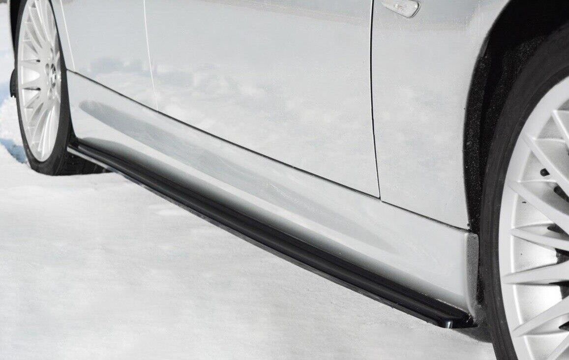BMW SERIE 3 E90 E91 2004-2011 FLAPS SOTTO MINIGONNE ABS NERO LUCIDO SPLITTER