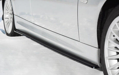 BMW SERIE 3 E90 E91 2004-2011 FLAPS SOTTO MINIGONNE ABS NERO LUCIDO SPLITTER