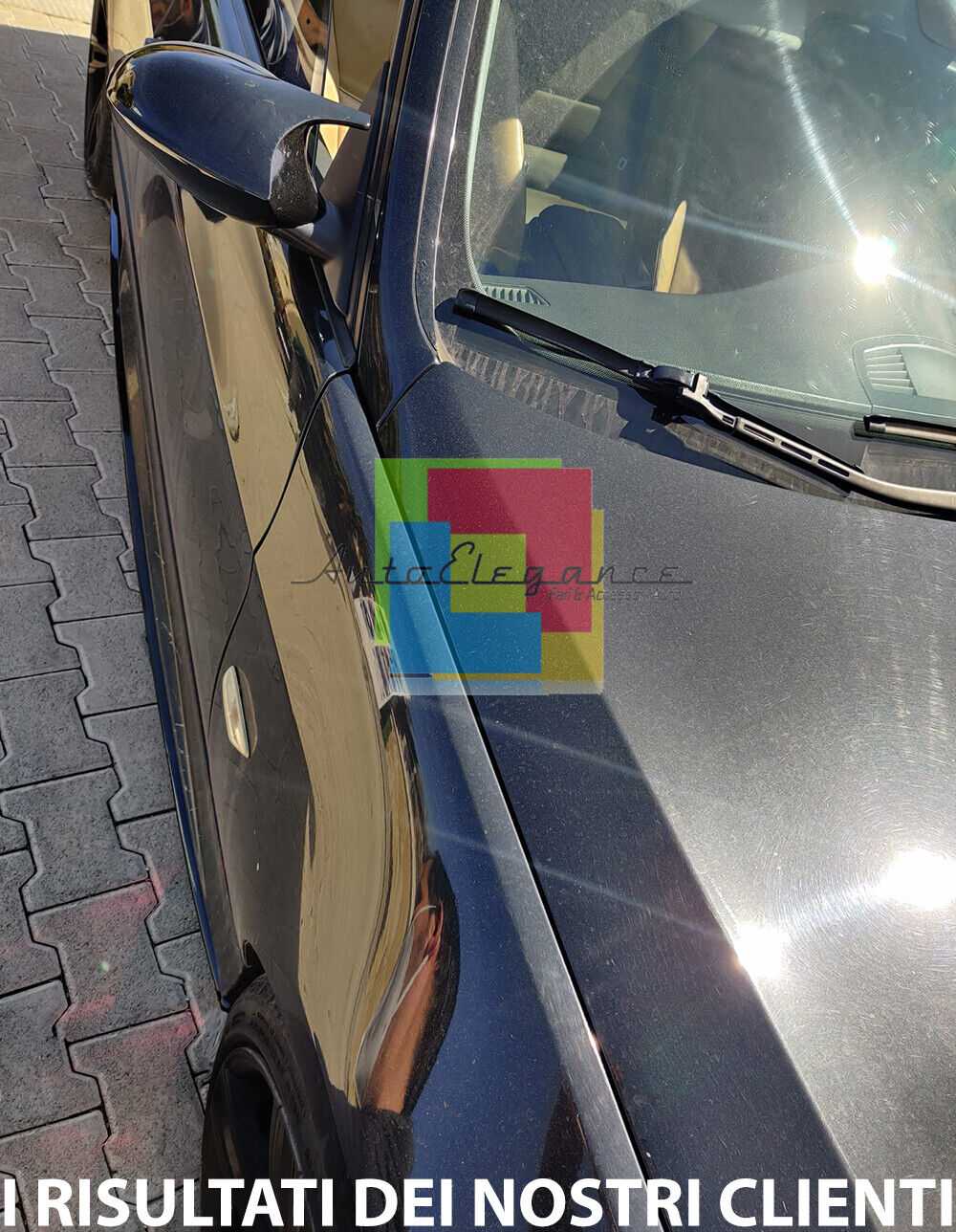 BMW SERIE 3 E90 E91 2004-2011 FLAPS SOTTO MINIGONNE ABS NERO LUCIDO SPLITTER