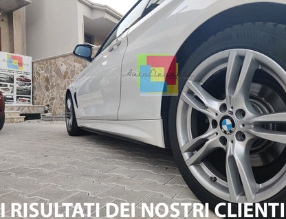BMW SERIE 4 F32 F33 F36 SOTTO MINIGONNE LATERALI ABS / PLASTIC NERO LUCIDO LAME