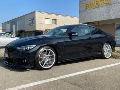 BMW SERIE 4 F32 F33 F36 FLAPS SOTTO MINIGONNE LATERALI ABS NERO LUCIDO LAME