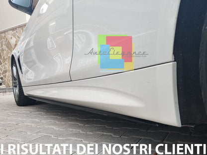 BMW SERIE 4 F32 F33 F36 FLAPS SOTTO MINIGONNE LATERALI ABS NERO LUCIDO LAME