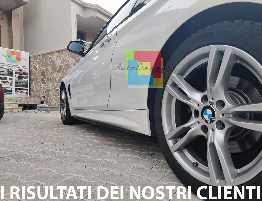 BMW SERIE 4 F32 F33 F36 FLAPS SOTTO MINIGONNE LATERALI ABS NERO LUCIDO LAME