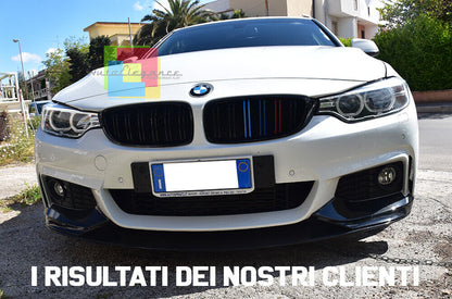 BMW 4 SERIES F32 F33 F36 FRONT SPOILER UNDER BUMPER M SPORT GLOSS BLACK 
