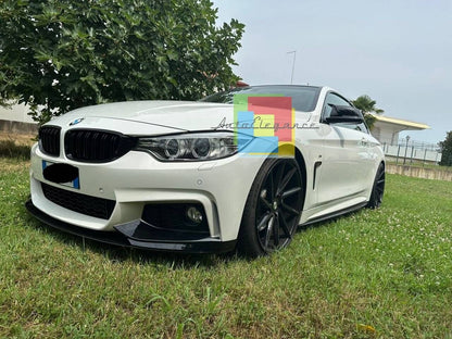 BMW 4 SERIES F32 F33 F36 FRONT SPOILER UNDER BUMPER M SPORT GLOSS BLACK 