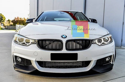 BMW 4 SERIES F32 F33 F36 FRONT SPOILER UNDER BUMPER M SPORT GLOSS BLACK 