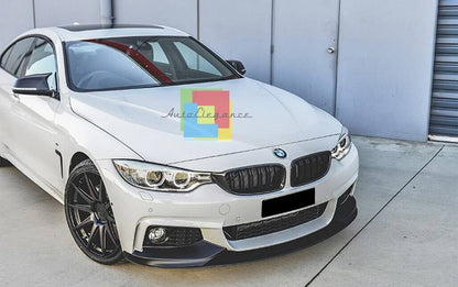 BMW 4 SERIES F32 F33 F36 FRONT SPOILER UNDER BUMPER M SPORT GLOSS BLACK 