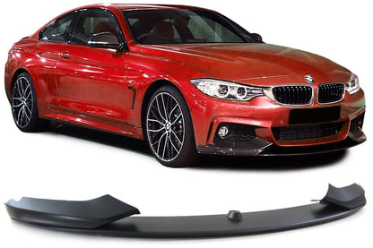 BMW 4 SERIES F32 F33 F36 FRONT SPOILER UNDER BUMPER M SPORT GLOSS BLACK 