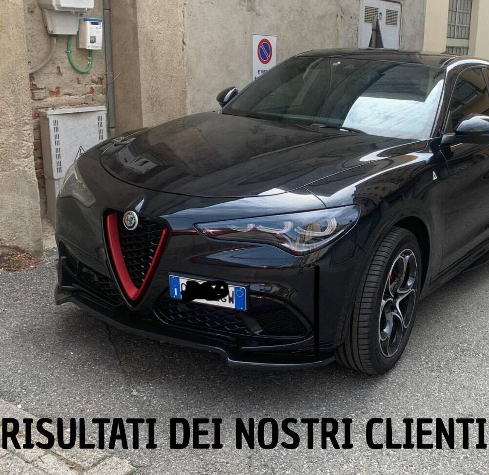 SPLITTER ADATTO PER ALFA ROMEO STELVIO LOOK NERO LUCIDO DESIGN SPORTIVO