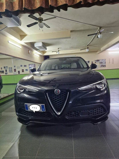 SPLITTER ANTERIORE ADATTO PER ALFA ROMEO STELVIO SPORT NERO LUCIDO