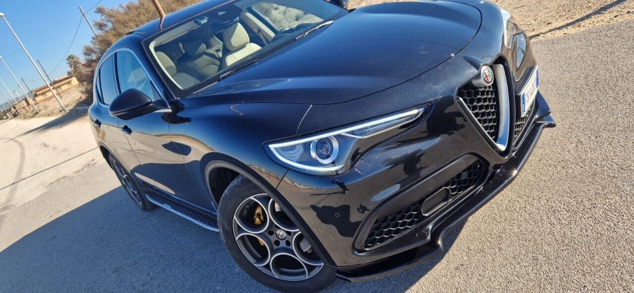 SPLITTER ANTERIORE ADATTO PER ALFA ROMEO STELVIO SPORT NERO LUCIDO