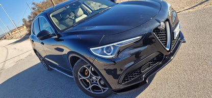 SPLITTER ANTERIORE ADATTO PER ALFA ROMEO STELVIO SPORT NERO LUCIDO