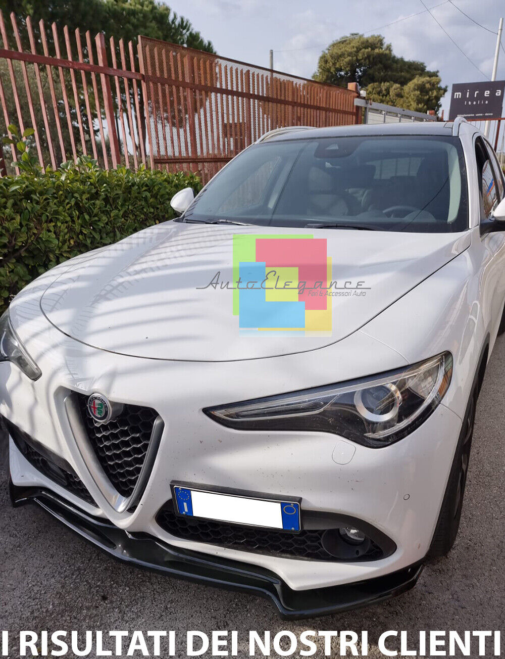 ✨SPLITTER ANTERIORE ADATTO PER ALFA ROMEO STELVIO NERO LUCIDO LOOK RS✨