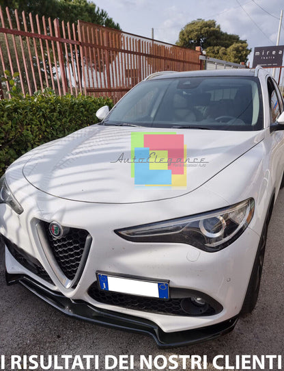 ✨SPLITTER ANTERIORE ADATTO PER ALFA ROMEO STELVIO NERO LUCIDO LOOK RS✨