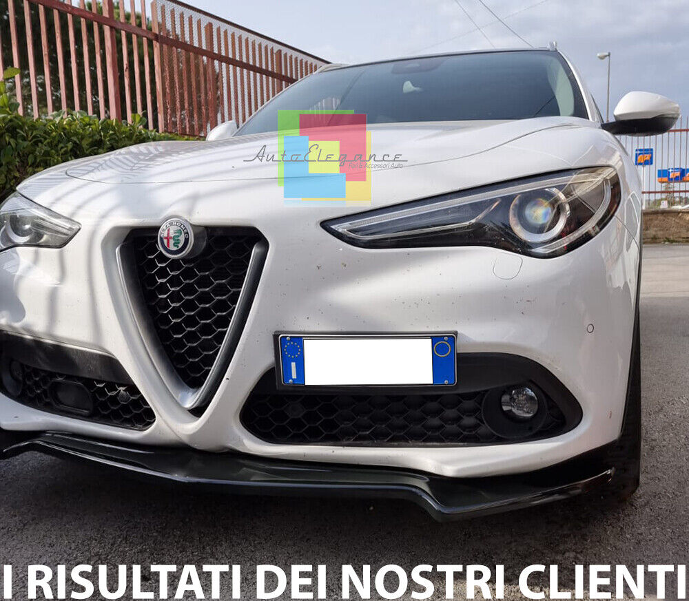 ✨SPLITTER ANTERIORE ADATTO PER ALFA ROMEO STELVIO NERO LUCIDO LOOK RS✨