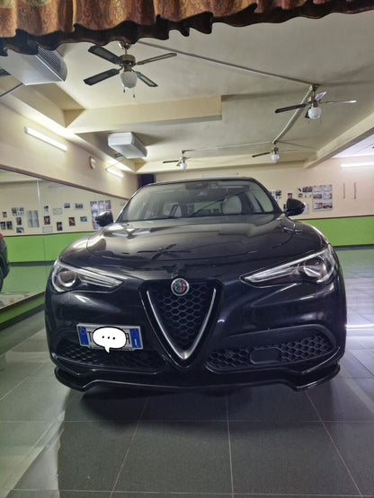FRONT BUMPER SPLITTER SUITABLE FOR ALFA ROMEO STELVIO GLOSSY BLACK RS LOOK 