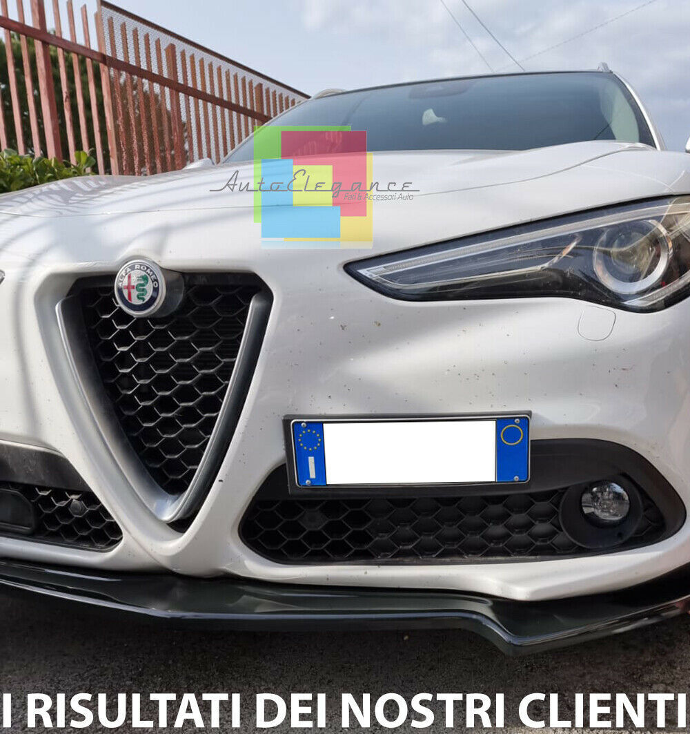 FRONT BUMPER SPLITTER SUITABLE FOR ALFA ROMEO STELVIO GLOSSY BLACK RS LOOK 