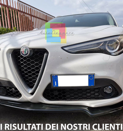 FRONT BUMPER SPLITTER SUITABLE FOR ALFA ROMEO STELVIO GLOSSY BLACK RS LOOK 