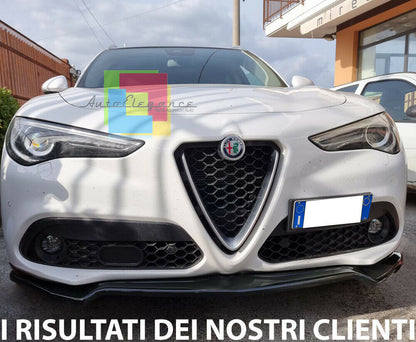 FRONT BUMPER SPLITTER SUITABLE FOR ALFA ROMEO STELVIO GLOSSY BLACK RS LOOK 