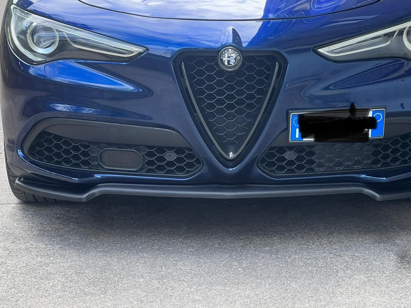 FRONT BUMPER SPLITTER SUITABLE FOR ALFA ROMEO STELVIO GLOSSY BLACK RS LOOK 